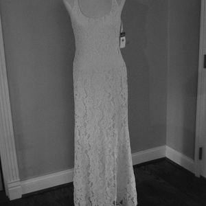 Ralph Lauren long lacy dress. Ivory